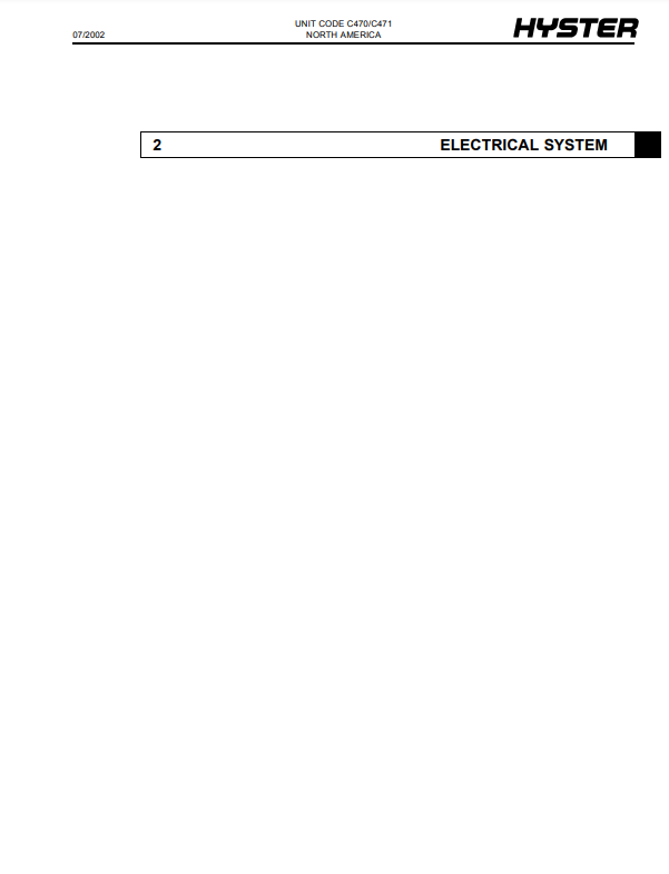 Manual de Partes Montacarga Hyster N25XMDR3, N30XMR3, N40XMR3, N50XMA3 (C470) (C471)