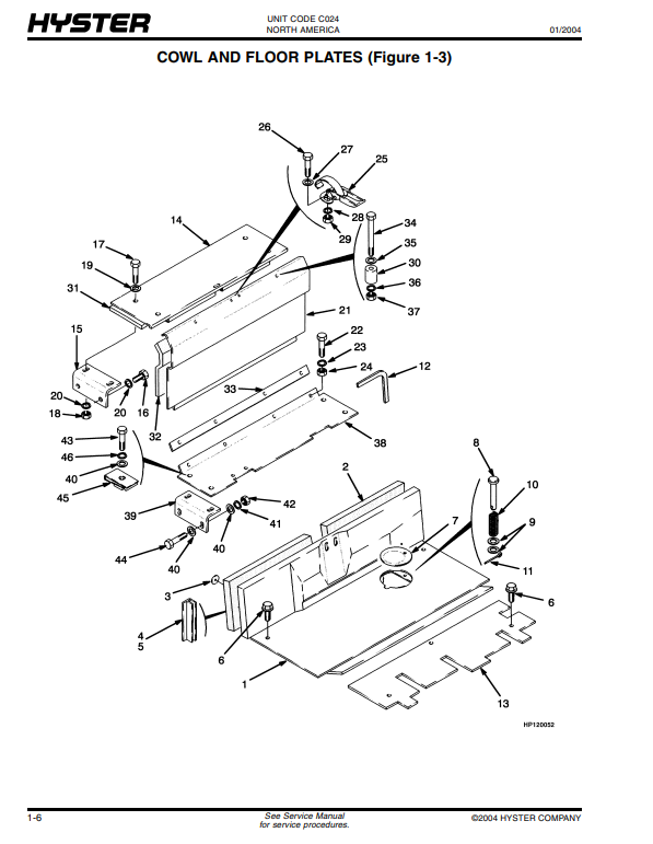 Manual de Partes Montacarga Hyster S135XL2, S155XL2 (C024)