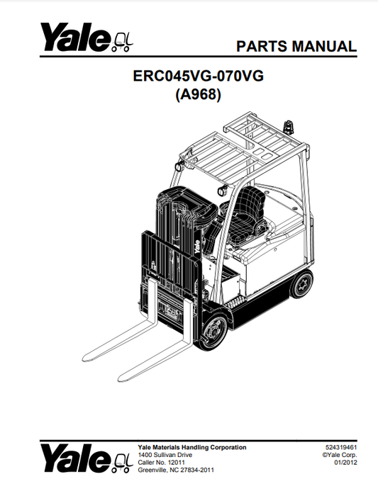 Manual de Partes Montacarga Yale A968 (ERC045VG, ERC070VG)