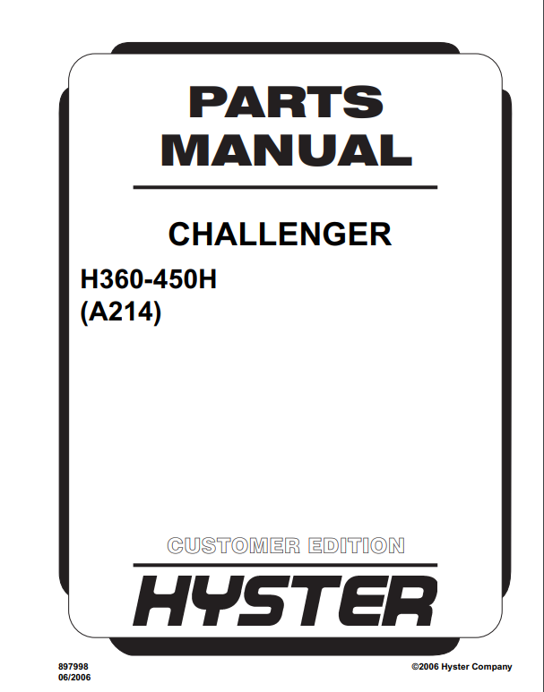 Manual de Partes Montacargas Hyster A214