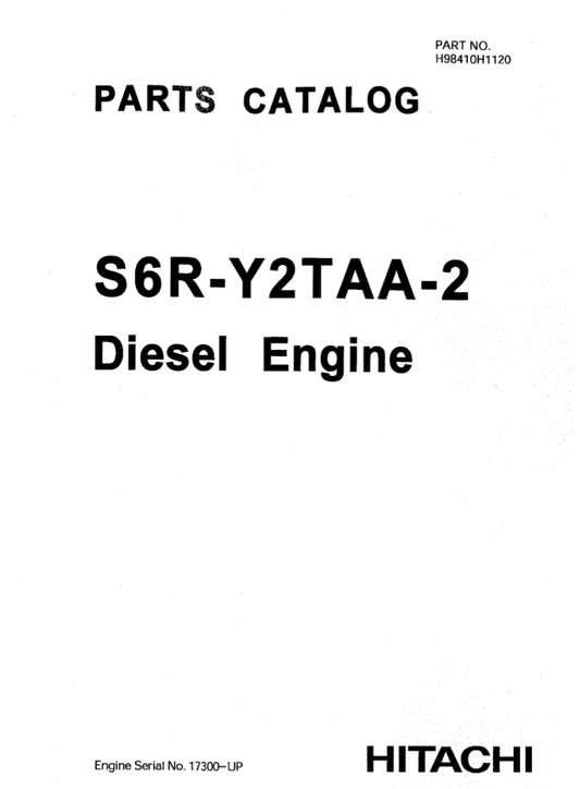 Manual de Partes Motor Diesel Mitsubishi - Hitachi S6R-Y2TAA2