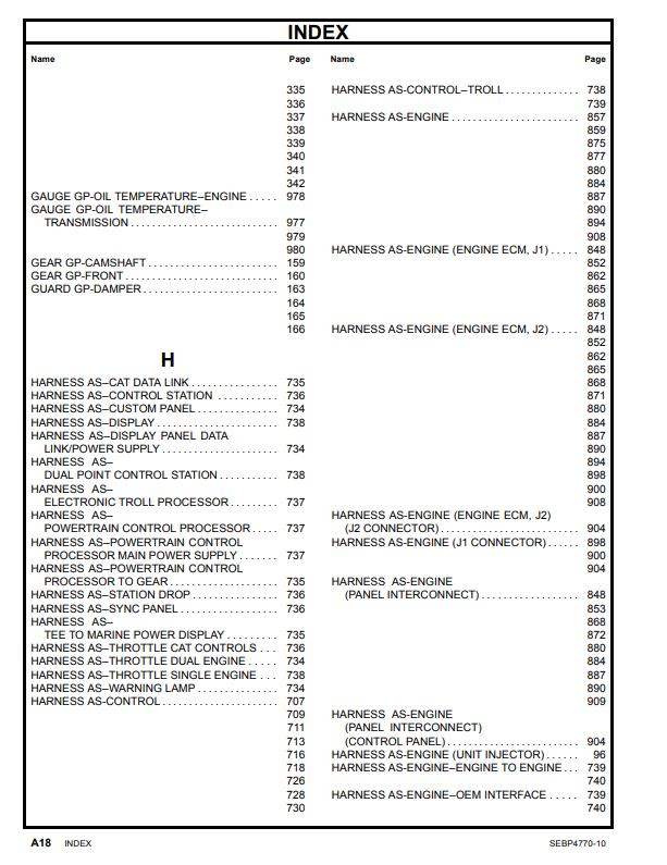 Manual de Partes Motor Marino Caterpillar C18