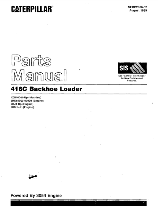 Manual de Partes Retroexcavadora Caterpillar 416C