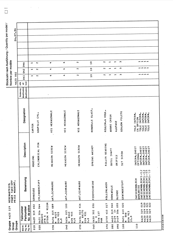 Manual de Partes Servotransmisión ZF 3 PW 45 H - 4623 002 041-042-046