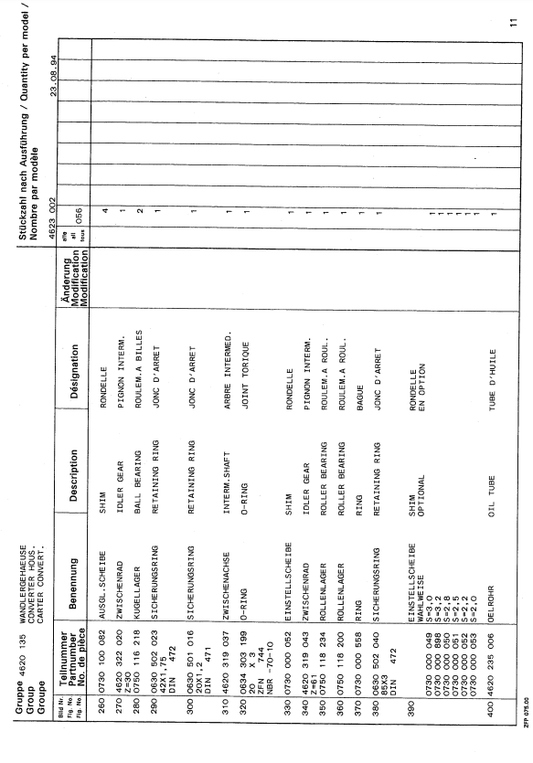 Manual de Partes Servotransmisión ZF 3 PW 45 H - 4623 002 056