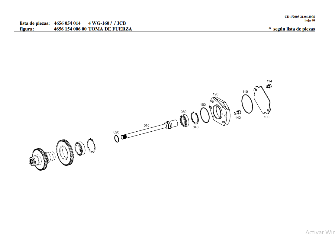 Manual de Partes Servotransmisión ZF 4 WG-160 - 4656 054 014