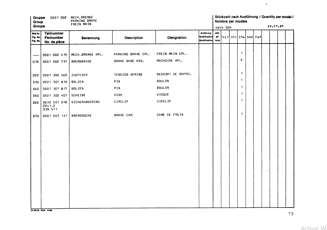 Manual de Partes Servotransmisión ZF 4 WG-180 - 4644 044 017-052-056-060-067