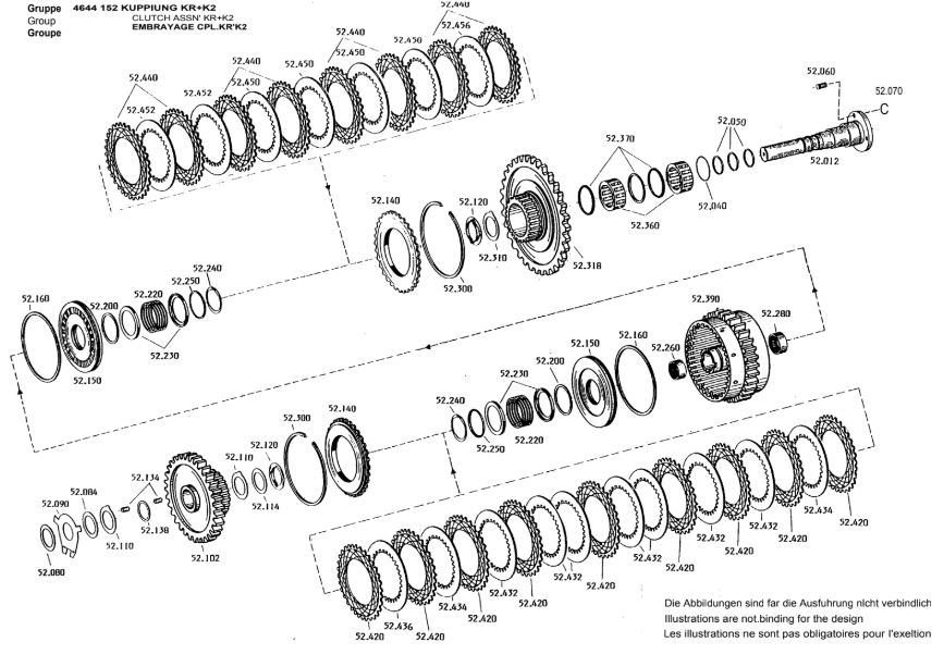 Manual de Partes Servotransmisión ZF 4 WG-200 CASE - 4464 024 065-100