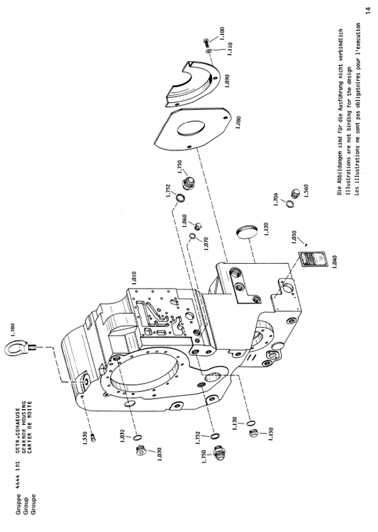 Manual de Partes Servotransmisión ZF 4WG-200 CASE - 4644 024 131-132-135