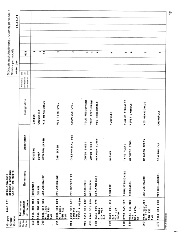 Manual de Partes Servotransmisión ZF 4 WG-250 - 4646 004 022-023-028