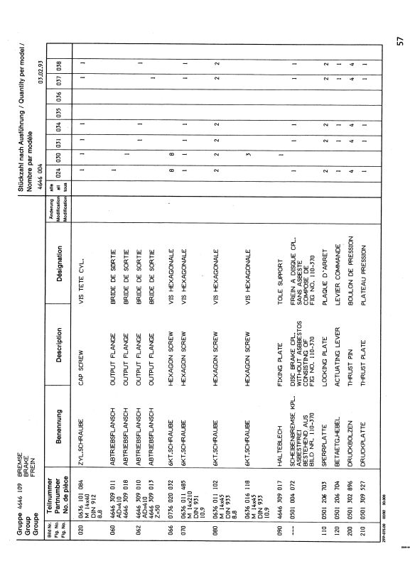 Manual de Partes Servotransmisión ZF 4 WG-250 - 4646 004 024 -030-031-034-035-036-037-038