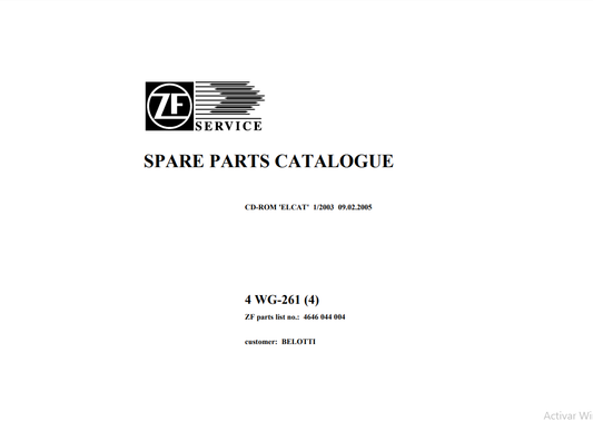 Manual de Partes Servotransmisión ZF 4 WG-261(4) - 4646 044 004
