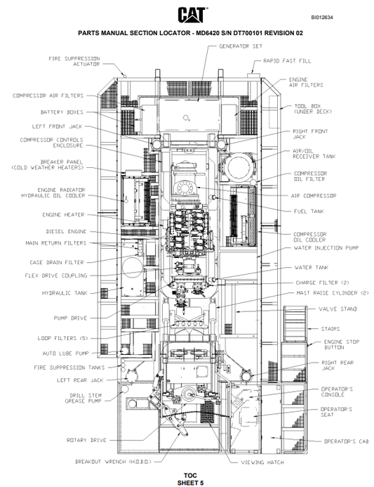 Manual de Partes Taladro Rotatorio Caterpillar MD6420