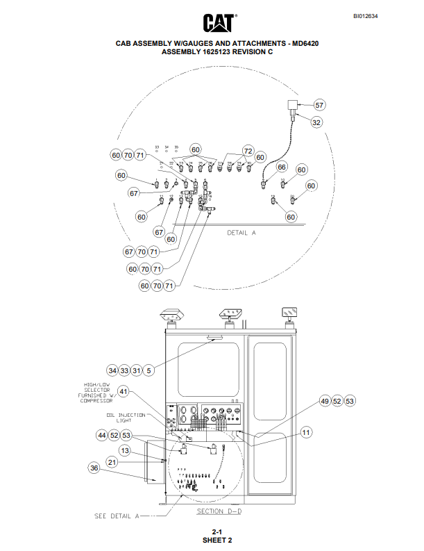 Manual de Partes Taladro Rotatorio Caterpillar MD6420