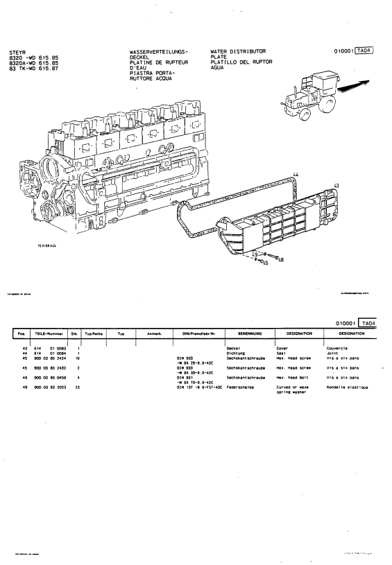 Manual de Partes Tractor Case - Steyer 8320, 8320a, 83TK