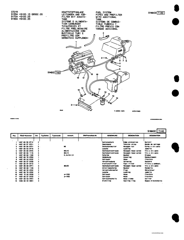 Manual de Partes Tractor Case - Steyer 9155, 9170, 9190