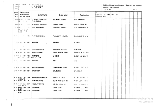 Manual de Partes Eje Intermedio ZF AP-9 - 4464 001 378-379-380