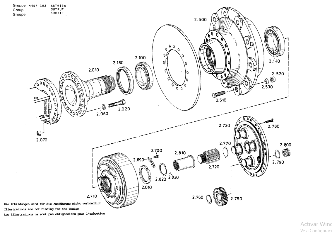 Manual de Partes Eje Intermedio ZF AP-9 - 4464 001 378-379-380