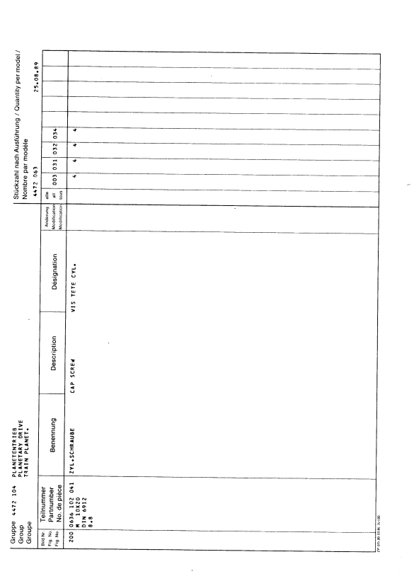 Manual de Partes Transmisión ZF APL 735 - 4472, 063, 003, 031, 032, 034