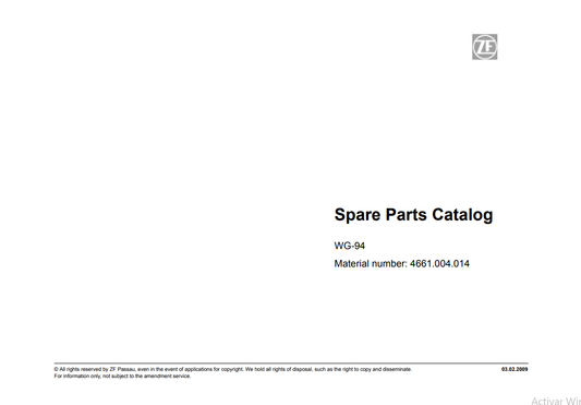 Manual de Partes Transmisión ZF WG-94