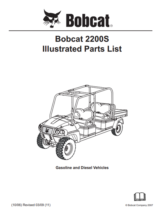 Manual de Partes Vehiculo de Golf Utilitario Bobcat 2200S