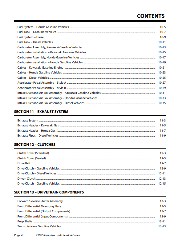 Manual de Partes Vehiculo de Golf Utilitario Bobcat 2200S
