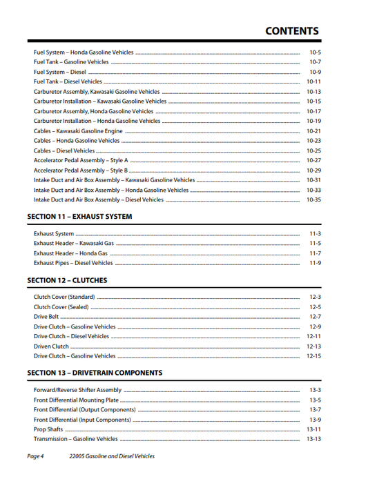 Manual de Partes Vehiculo de Golf Utilitario Bobcat 2200S