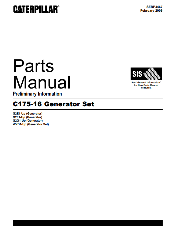 Manual de Partes del Grupo Electrógeno Caterpillar C175-16