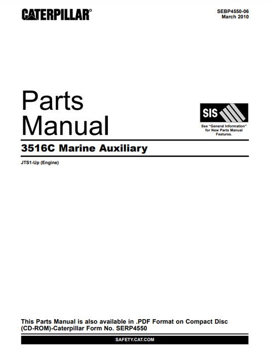 Manual de Piezas Auxiliares Marinas Caterpillar 3516C