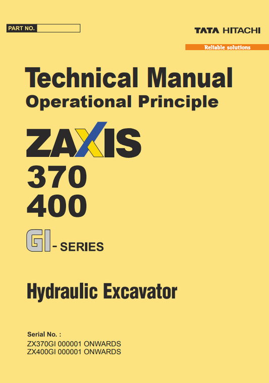 Manual de Principios Operativos Excavadora Hitachi ZX370, ZX400 GI