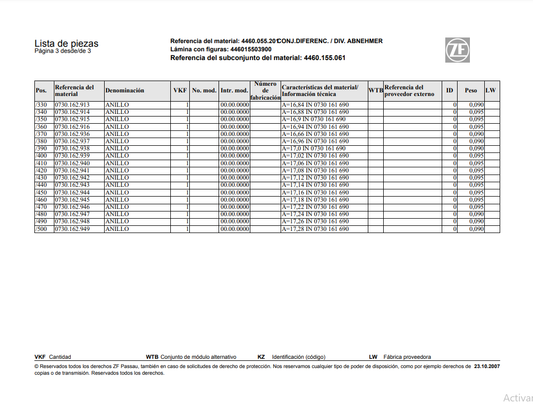 Manual de Recambios Transmisión ZF 4460.055.201