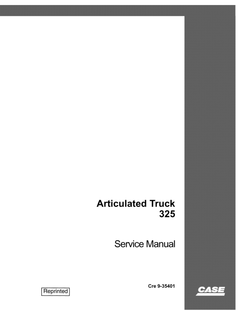 Manual de Reparación Camión Articulado Case 325