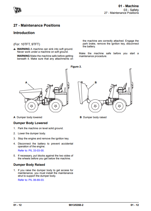 Manual de Reparación Camión JCB 10TFT, 9TFT, 9TST