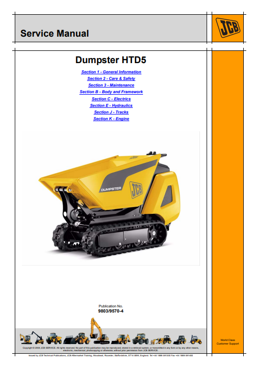 Manual de Reparación Camión JCB HTD5