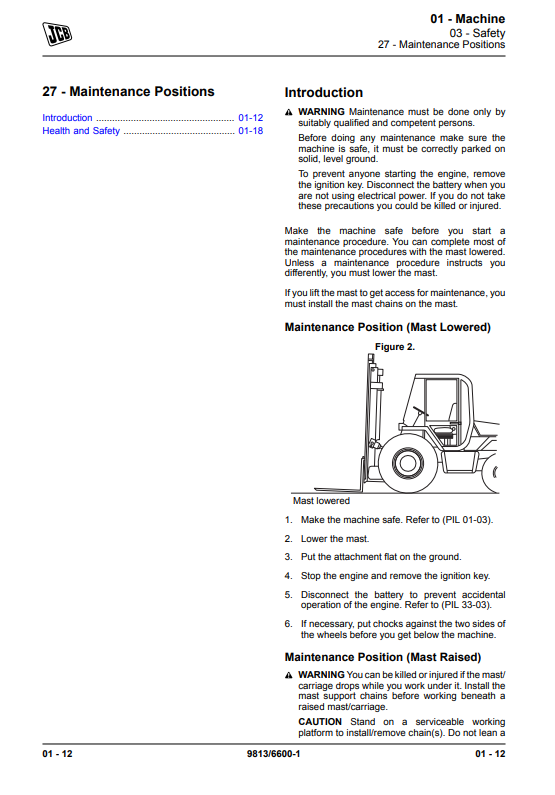Manual de Reparación Camiónes Todo Terreno JCB 926, 930, 940, 945, 950
