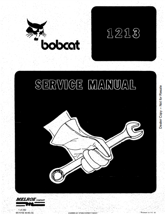 Manual de Reparación Cargador Bobcat 1213