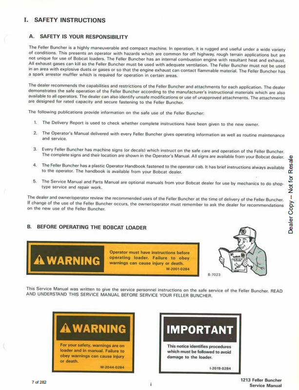 Manual de Reparación Cargador Bobcat 1213