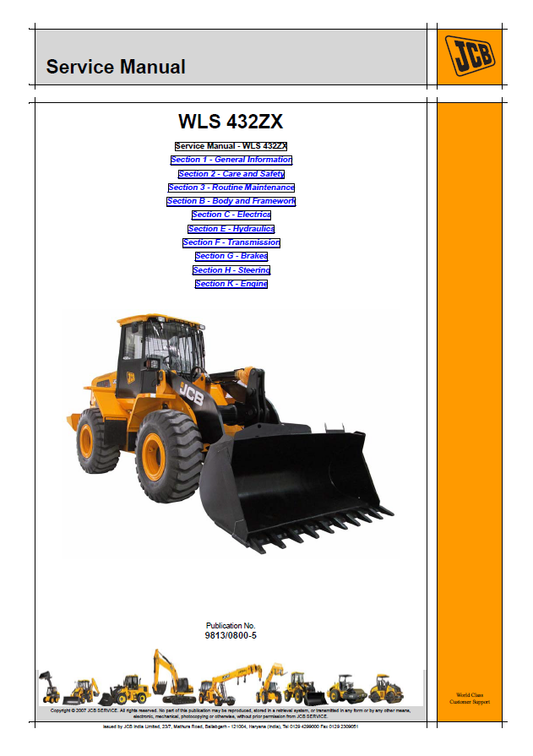 Manual de Reparación Cargador JCB WLS 432ZX