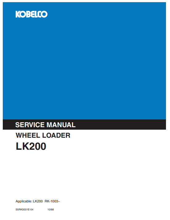 Manual de Reparación Cargador Kobelco LK200