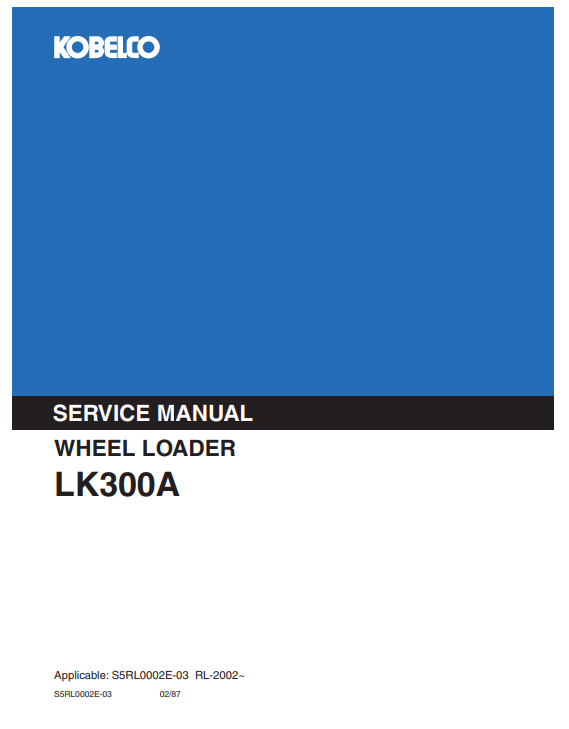 Manual de Reparación Cargador Kobelco LK300A