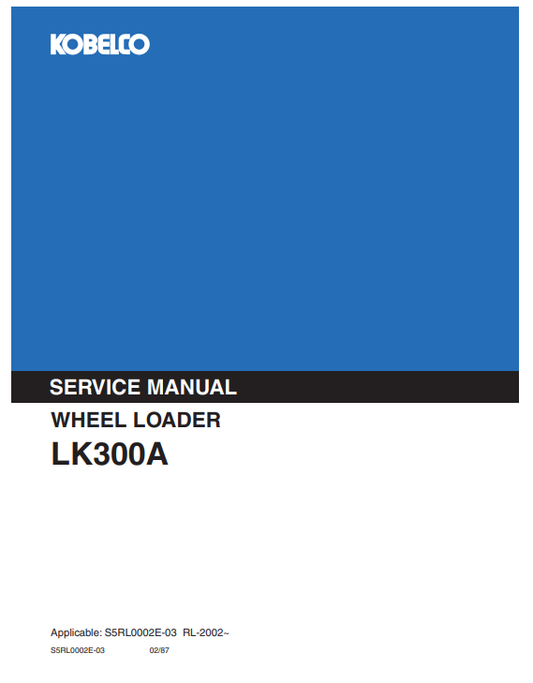 Manual de Reparación Cargador Kobelco LK300A