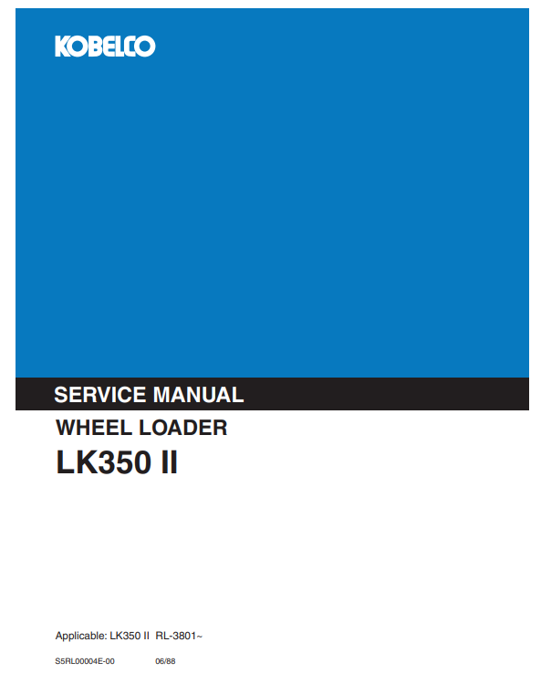 Manual de Reparación Cargador Kobelco LK350II