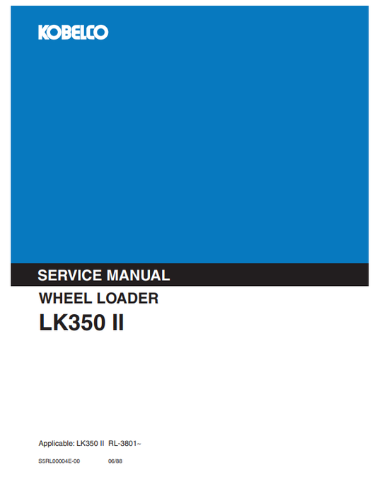 Manual de Reparación Cargador Kobelco LK350II
