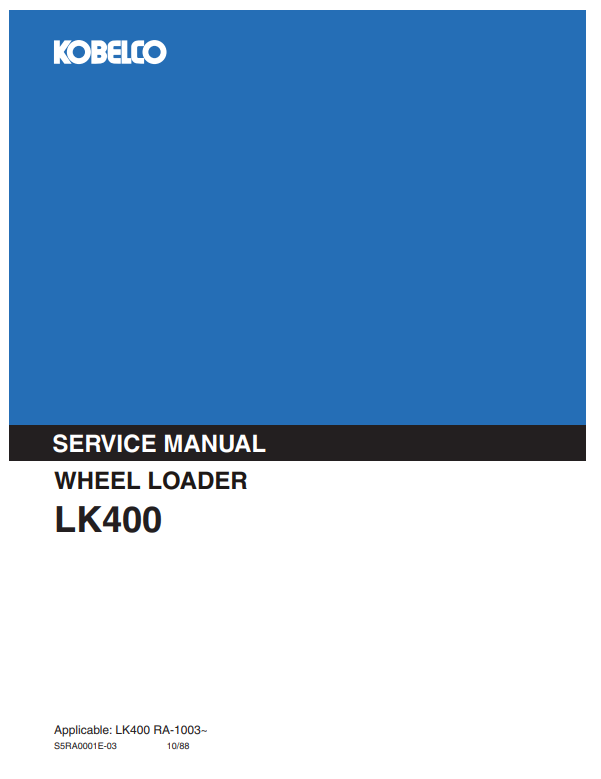 Manual de Reparación Cargador Kobelco LK400