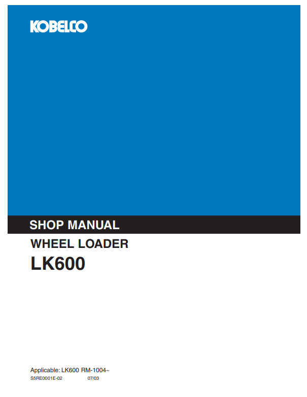 Manual de Reparación Cargador Kobelco LK600