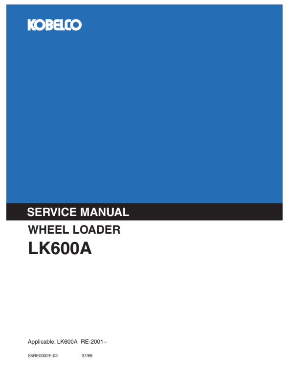 Manual de Reparación Cargador Kobelco LK600A
