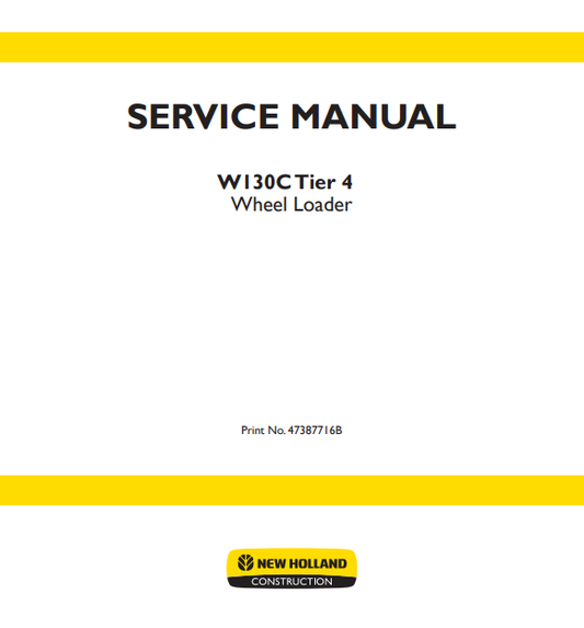 Manual de Reparación Cargador New Holland W130C Tier 4