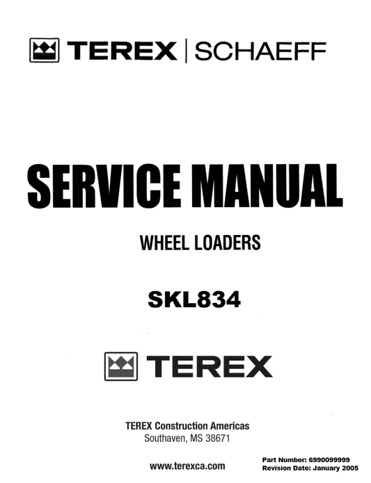 Manual de Reparación Cargador Terex SKL834