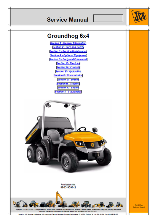 Manual de Reparación Carrito de Golf JCB 6×4