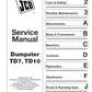 Manual de Reparación Contenedor de Basura sobre Orugas JCB TD7, JCB TD10
